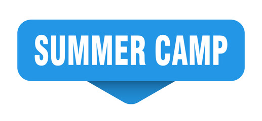 summer camp sticker. summer camp sign on transparent background