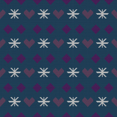 Knitting with beautiful patterns is used in winter clothes.