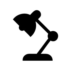 Illustration of a black desk lamp table lamp light lamp study lamp reading lamp office lamp icon