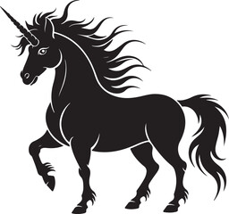 Obraz premium Horse SVG – Majestic Galloping Silhouette DesignRunning Horse Vector – Powerful Equine ClipartHorse Silhouette SVG – Perfect for Farm and Wild ThemesRearing Stallion Vector – Elegant Equestrian 