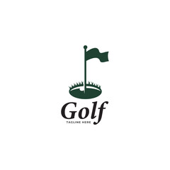 Golf logo design vector template, Vector label of golf, Logo of golf championship, illustration, Creative icon, design concept
