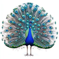 Obraz premium Majestic peacock with vibrant plumage (2)