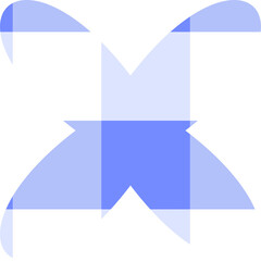 Gingham blue Shapes , Cute Pastel Icons