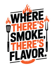 BBQ T-Shirt Design Vector, Vector typography t-shirt design template.