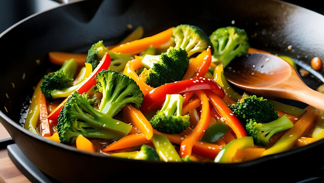 Verduras en una sarten