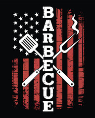 BBQ T-Shirt Design Vector, Vector typography t-shirt design template.