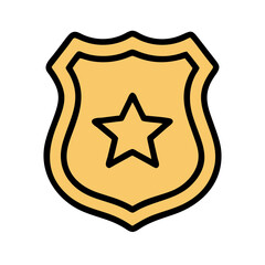 Obraz premium gold star badge