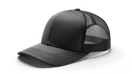 Obraz premium Black trucker hat mockup