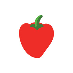 Red Bell Pepper Fresh Vegetable Clipart  Illustration