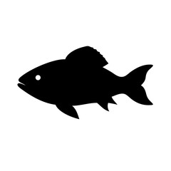 Silhouette fish graphic, fish vector illustration, fish clip art, fish drawing, fish design element vector