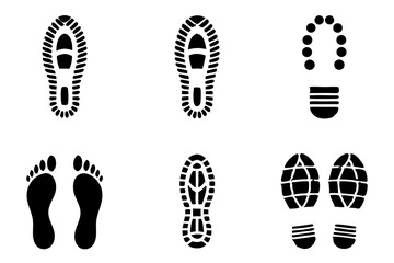 Footpath Silhouette Vector Set 