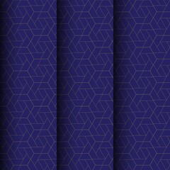 Seamless Vector Background with Thin Geometric Lines in Navy Blue