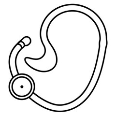 Minimalist hearing support device – line art ear aid for accessibility