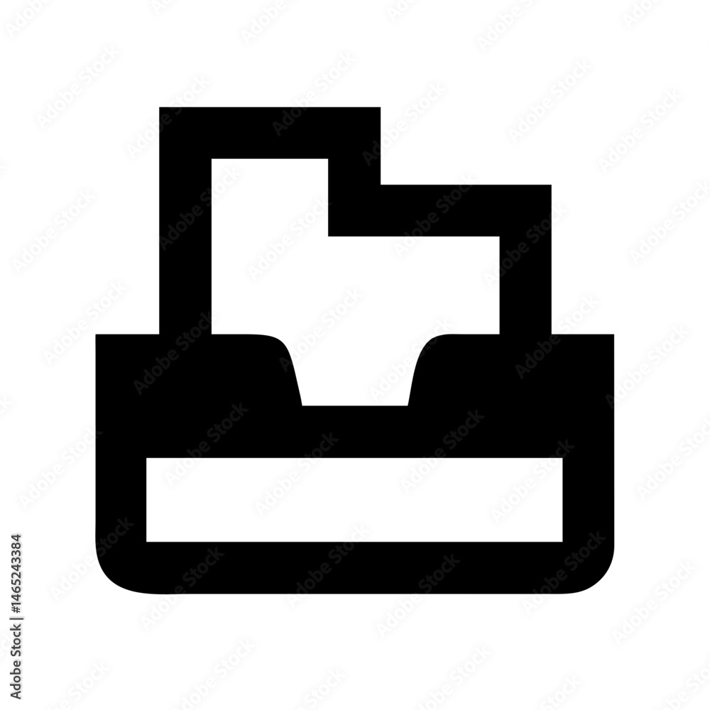 Poster Download file document folder archive save data storage backup information upload icon vector graphic
