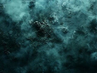 Obraz premium A textured, smoky landscape of dark teal and gray.