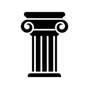Ionic column vector illustration ancient greek architecture roman pillar historical building monument design element