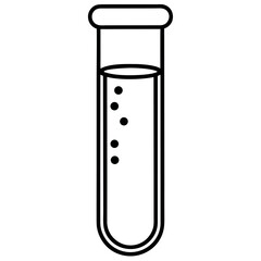 Line art of lab glassware – medical analysis and research icon