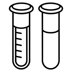 Test tubes in rack – clean outline vector for scientific work