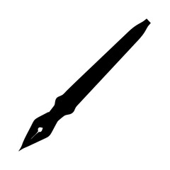 Illustration of black fountain pen writing calligraphy tool ink pen drawing design art vector image