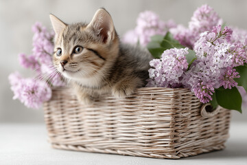 cat in basket