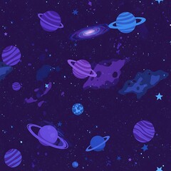 Cosmic Hues: A Celestial Dance AI Generated
