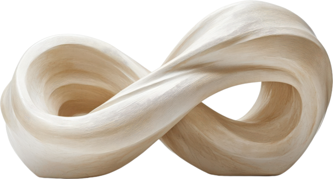 Abstract Infinity Symbol Sculpture