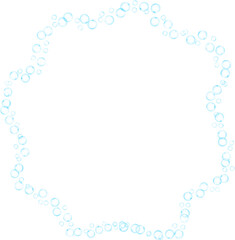 Bubbles Circle Wave Frame Border