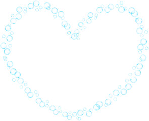 Bubbles Heart Frame Border