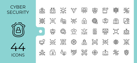 Cyber Security simple icon. Featuring protect, safe, firewall, security and more. Cyber icon set. Editable vector art and illustration.