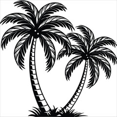 Tropical palm trees artwork