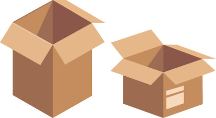 Set of cardboard boxes to shipping