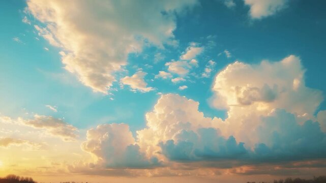 A mildly cloudy atmosphere on a warm day