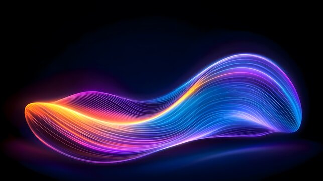 A vibrant digital - art image with colorful, curving light trails against a star - dotted dark background, evoking a sense of motion and cosmic energy. 