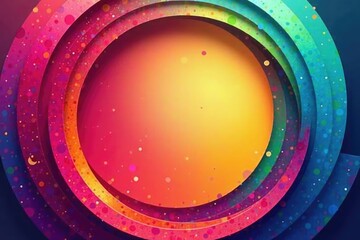Abstract swirling vector circles forming a vibrant, colorful design , orbit pattern, pattern