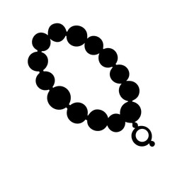 Black beads bracelet fashion jewelry accessory beaded bracelet style beadwork handmade design art