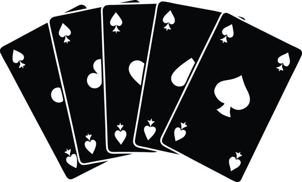 recommend clip art: playing cards silhouette vector illustration, playing cards black symbol, playing cards clipart