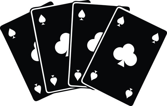 recommend clip art: playing cards silhouette vector illustration, playing cards black symbol, playing cards clipart