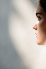 portrait of interior designer in bright minimalist space creative emotion