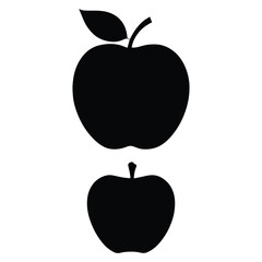 apple silhouette vector
