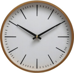 Modern Gold-Framed Wall Clock