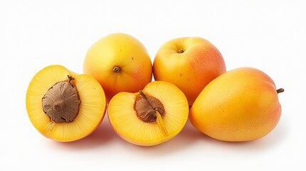 peaches AND plums for an advertising brochure.