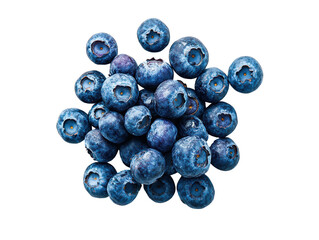 Isolated Pile of Scattered Blueberries