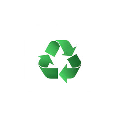 Obraz premium Green Recycling Symbol Eco-Friendly Waste Management Icon