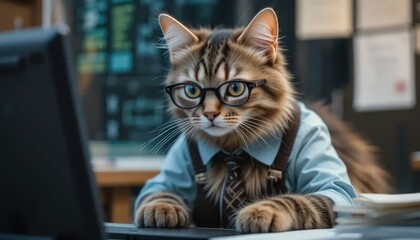 Business Cat: A Hilarious Furry Professional at Work