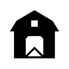 Barn silhouette vector farm building icon agricultural architecture rural storage illustration