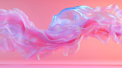 Flowing Fabric in Pink and Blue with Soft Lighting