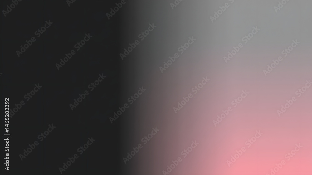 Wall mural subtle pink gradient backdrop black gray ombre design minimalist color palette soft pastel hues smoo
