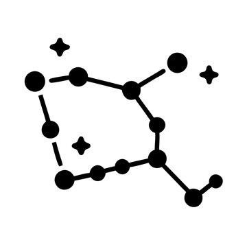 black constellation stars simple design clip art preview