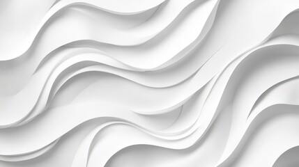 Obraz premium Abstract white waves flow gently across the surface creating a smooth texture 
