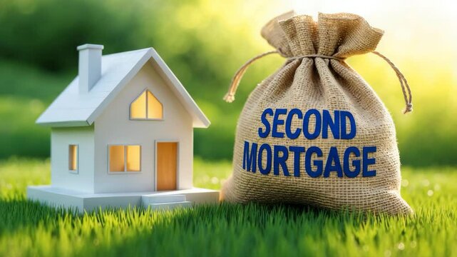 Concept of second mortgage. A type of mortgage loan backed by a property.